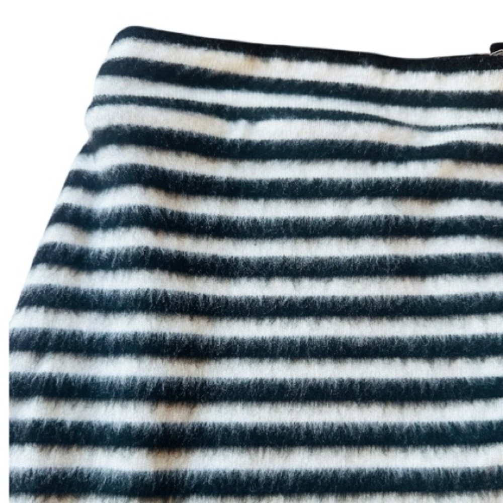Maeve by Anthropologie Angora Feel Black White Striped SOFT Fully Lined Skirt 8 - Picture 3 of 9